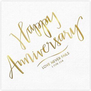 Paper Napkins Happy Anniversary lot of 2 packs of 20 / 40 total Verse NIP